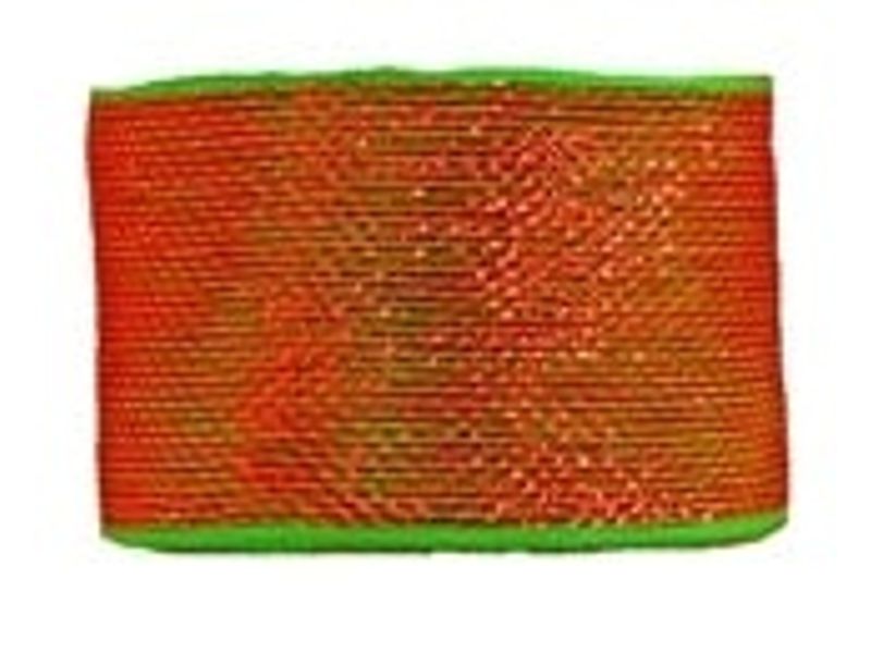 4" x 25yds Metallic Mesh, Red & Green 1
