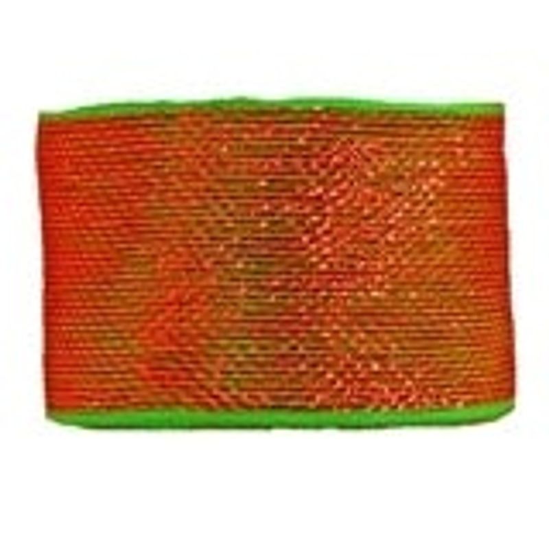 4" x 25yds Metallic Mesh, Red & Green