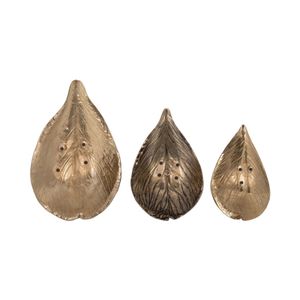 HEATHSHAW SET OF 3 GOLD BOWLS 5 (IN) 8