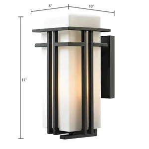 Croftwell 17'' High 1-Light Outdoor Sconce - Textured Matte Black 2