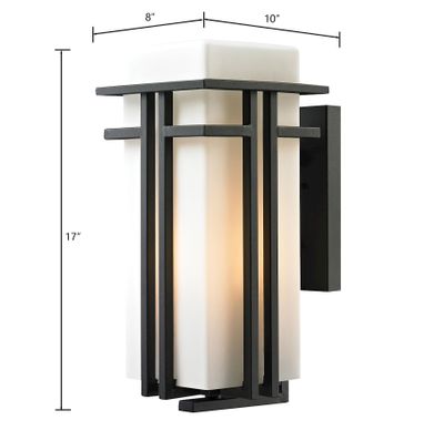 Croftwell 17″ High 1-Light Outdoor Sconce - Textured Matte Black