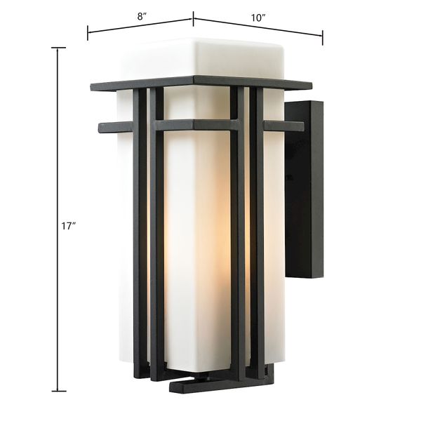 Croftwell 17'' High 1-Light Outdoor Sconce - Textured Matte Black