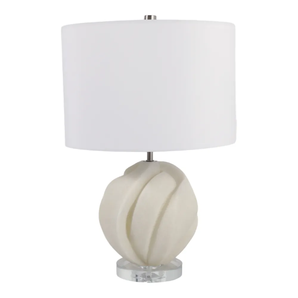 ELLENOAK WHITE LAMP 21 (IN)