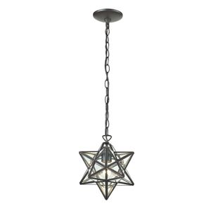 Moravian Star 12'' Wide 1-Light Mini Pendant - Oil Rubbed Bronze 1