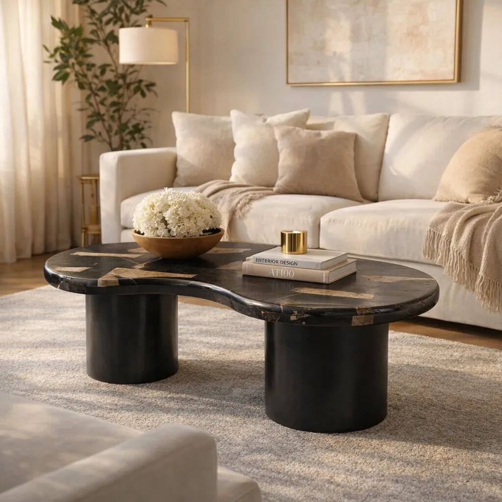 COLVINWIND BLACK COFFEE TABLE 19 (IN)