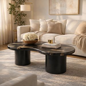 COLVINWIND BLACK COFFEE TABLE 19 (IN) 2