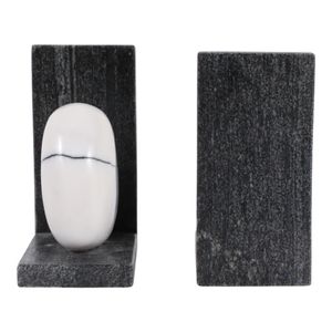 PAGEWELL SET OF 2 WHITE BOOKENDS 6 (IN) 6