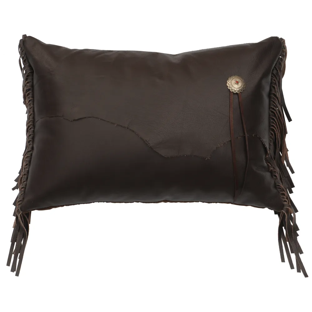 Evolution Java Leather Pillow (12"x18") - Fabric Back