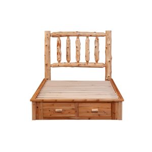 Cedar Log Footboard Dresser for Platform Bed - Three Drawer - Cal King - Vintage 5