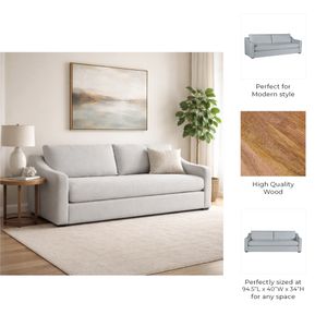 ROMANTON GRAY SOFA 95 (IN) 6