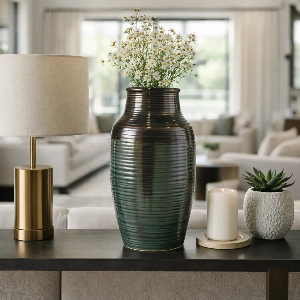 HEDLEYHOLM BRONZE VASE 22 (IN)