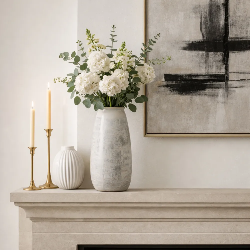 HAWLEYGROVE GRAY VASE 16 (IN)