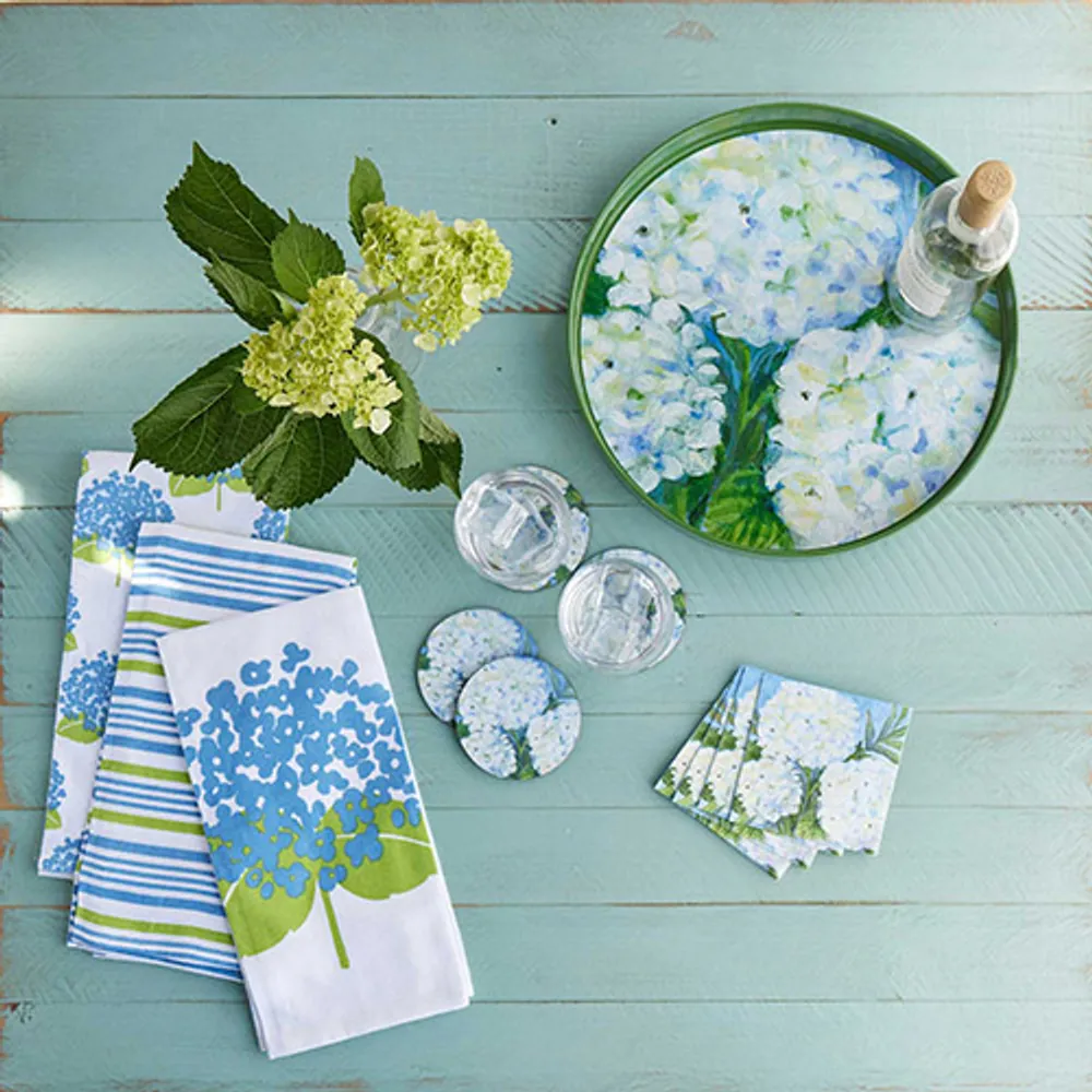 White Hydrangeas Paper Cocktail Napkins (Pack of 25)