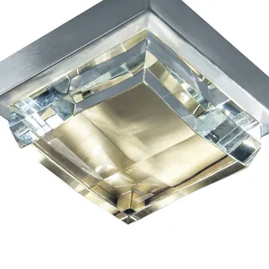 Crystal 6.5'' Wide Integrated LED Flush Mount - Brushed Nickel/Satin Brass 4