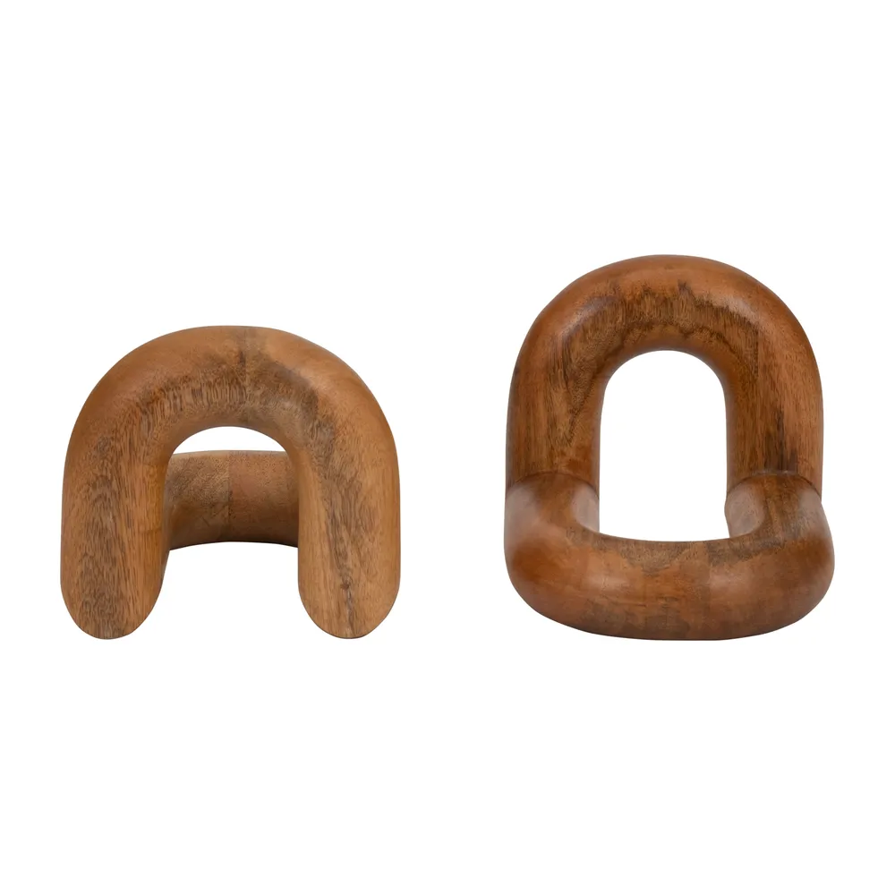 TRUEPORT SET OF 2 BROWN BOOKENDS 8 (IN)