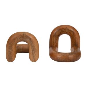TRUEPORT SET OF 2 BROWN BOOKENDS 8 (IN) 7
