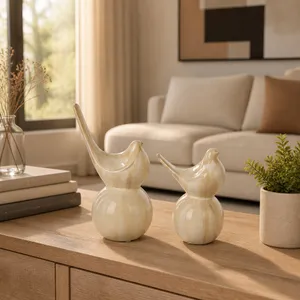 NOVAHOLM SET OF 2 TAN BIRDING 9 (IN) 11