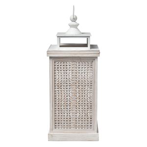Paley Lantern - Set of 2 Weathered White 4