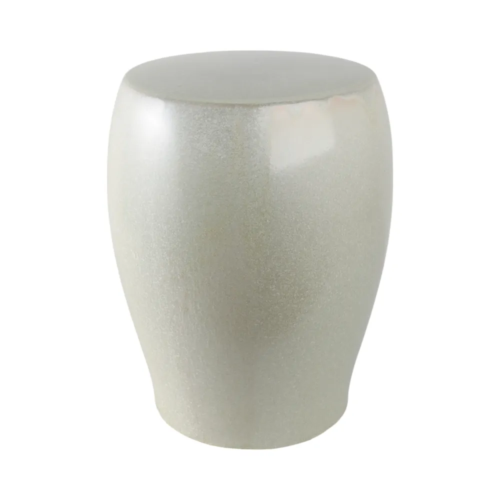 BAKERSIDE IVORY GARDEN STOOL 19 (IN)