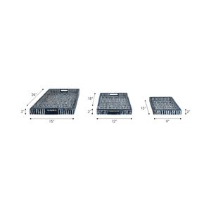 MASONTON SET OF 3 BLUE TRAY 2 (IN) 8