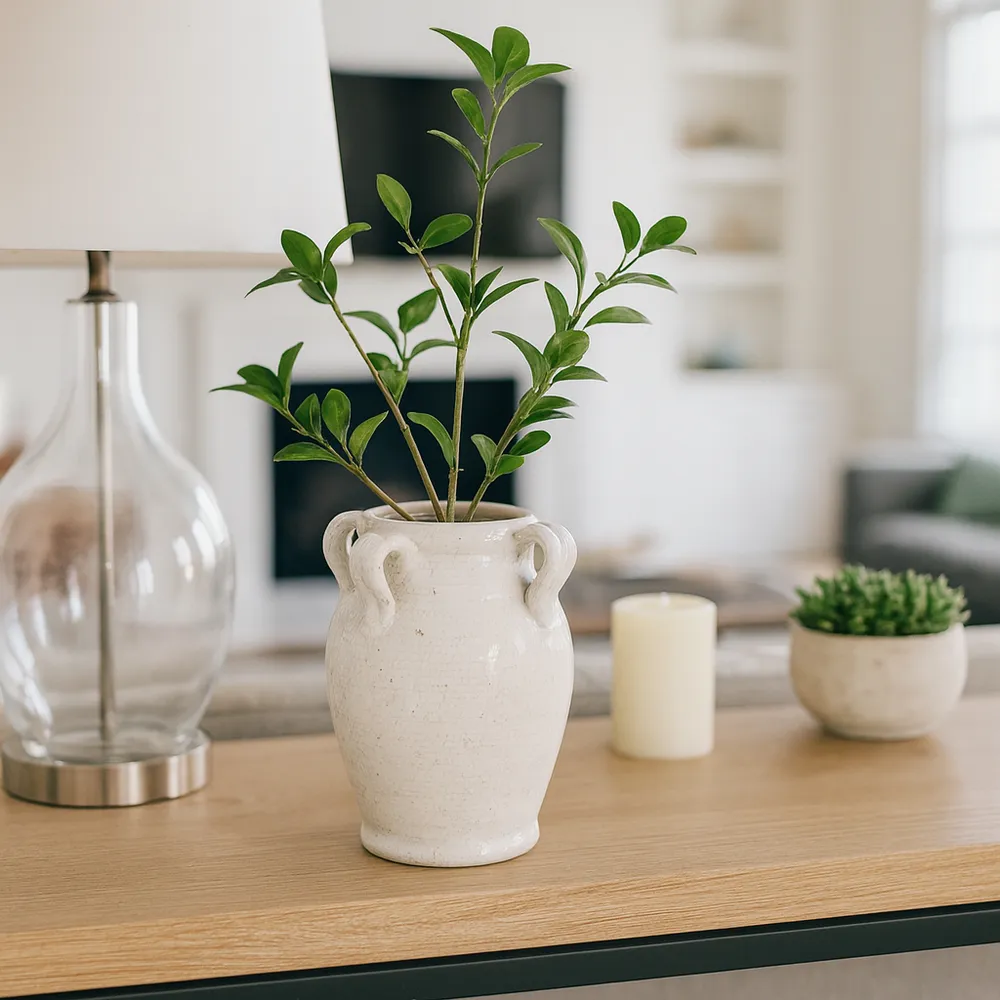COHENWAY WHITE VASE 8 (IN)