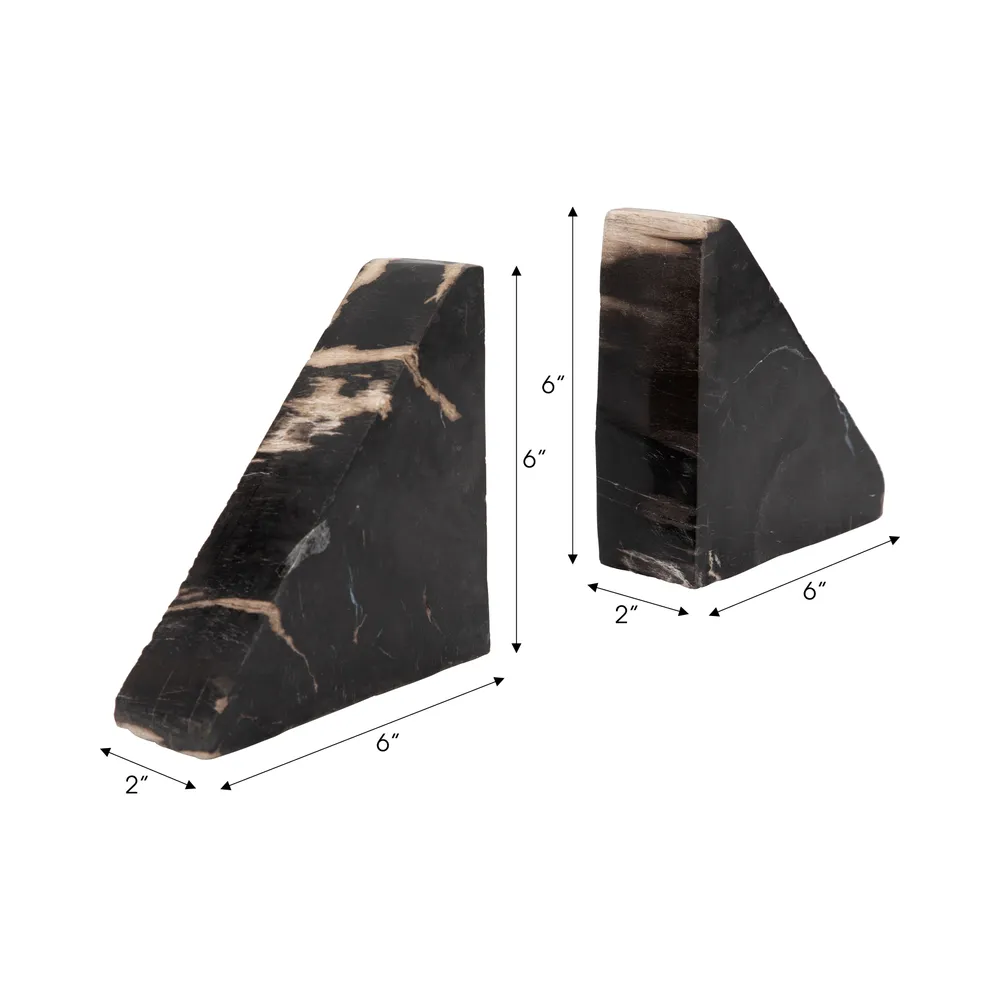 CHILTONVIEW SET OF 2 BLACK BOOKENDS 6 (IN)