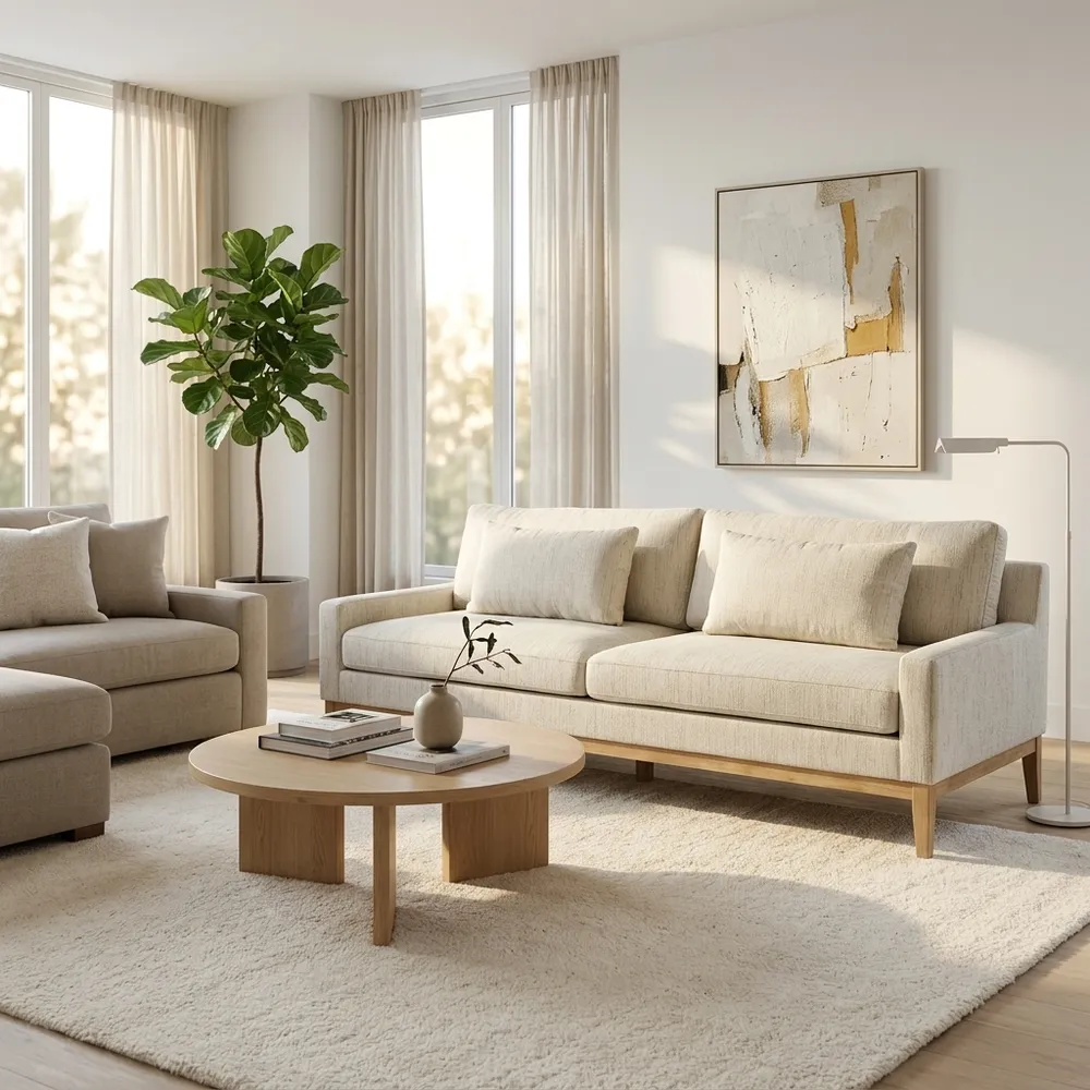 GENTRYCREST IVORY SOFA 34 (IN)