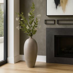 CANTONWIND BEIGE VASE 28 (IN) 2