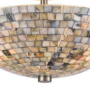 Capri 16'' Wide 3-Light Semi Flush Mount - Satin Nickel 5