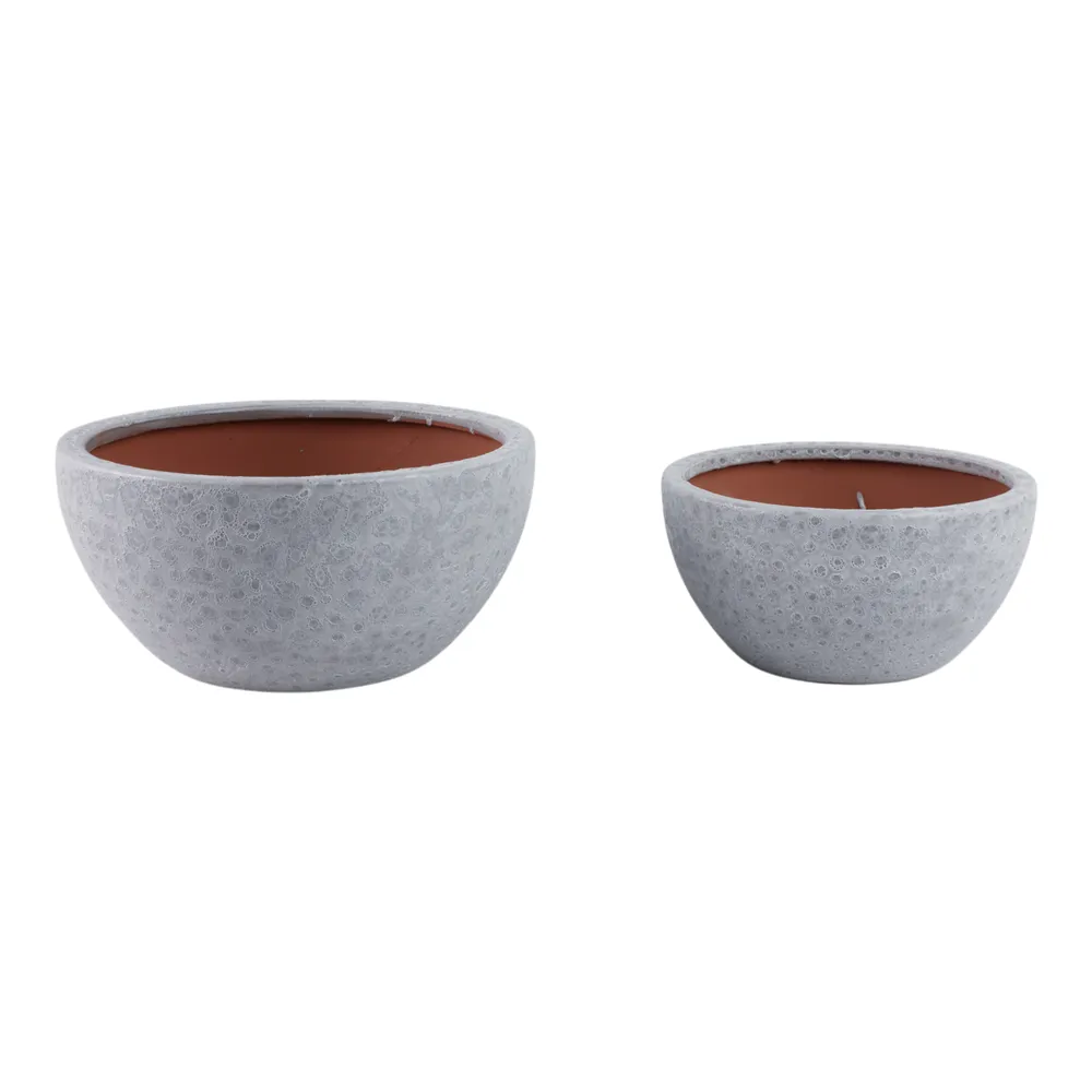 BYRONHAM SET OF 2 WHITE PLANTER 6 (IN)