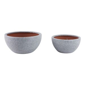BYRONHAM SET OF 2 WHITE PLANTER 6 (IN) 3