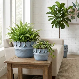 FALLONRUN SET OF 2 BLUE PLANTER 7 (IN) 8