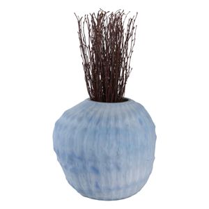 KIRBYWAY BLUE GLASS VASE 11 (IN) 3