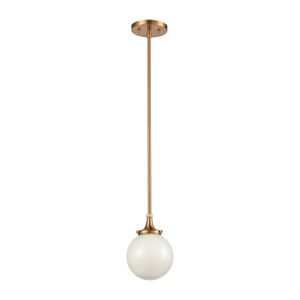 Beverly Hills 6'' Wide 1-Light Mini Pendant - Satin Brass 2