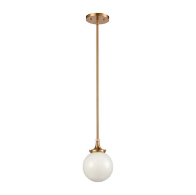 Beverly Hills 6″ Wide 1-Light Mini Pendant - Satin Brass