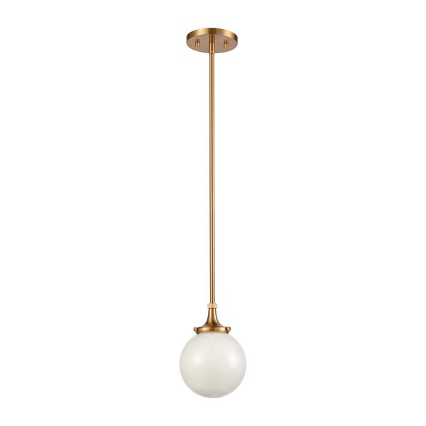 Beverly Hills 6'' Wide 1-Light Mini Pendant - Satin Brass