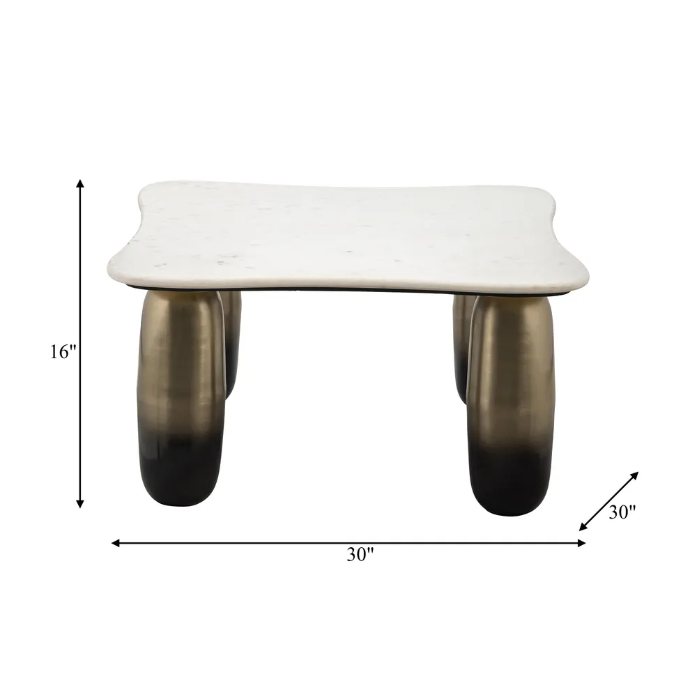 AVAPORT GOLD COFFEE TABLE 16 (IN)