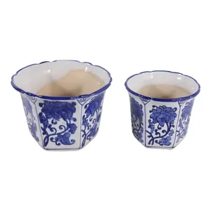 GREERWELL SET OF 2 BLUE PLANTER 6 (IN) 5