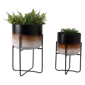 NICOLEHAM SET OF 2 BROWN PLANTER 23 (IN) 3