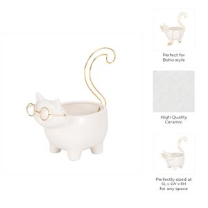 CARLINOAK WHITE TRINKET DISH 8 (IN) 11
