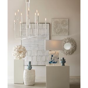 Edward 36'' Wide 12-Light Chandelier - Matte White 5