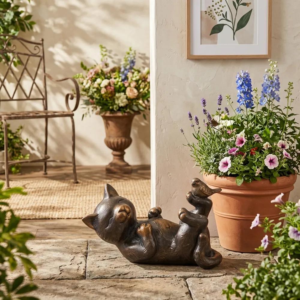TROYVALE SILVER GARDEN STATUARY 9 (IN)