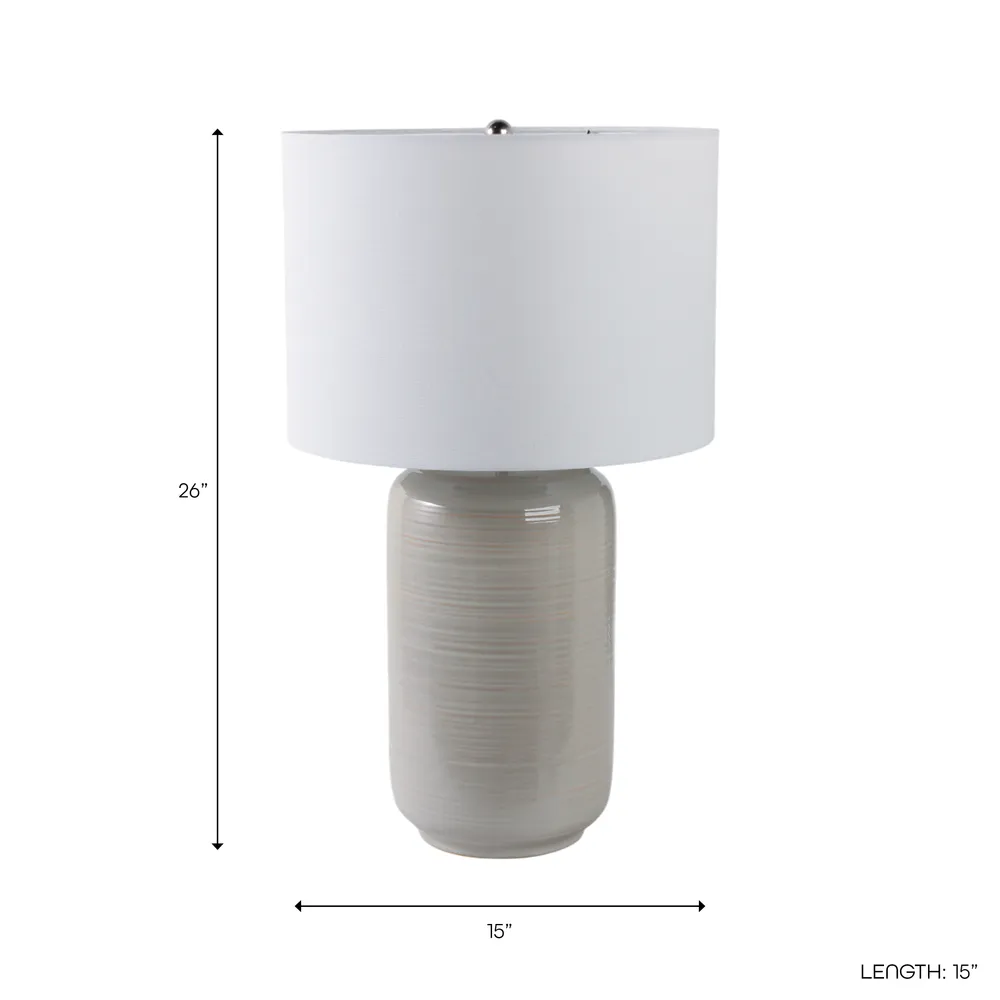 RIDLEYLEY BEIGE LAMP 26 (IN)