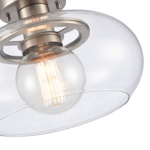 Clement 13'' Wide 1-Light Semi Flush Mount - Antique Nickel 6