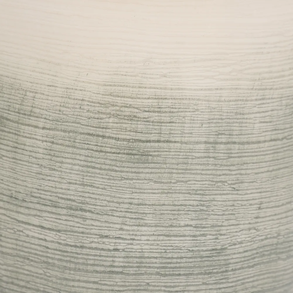ERWINLAND WHITE GLASS VASE 12 (IN)