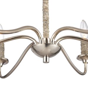 Abaca 32'' Wide 6-Light Chandelier - Polished Nickel 5