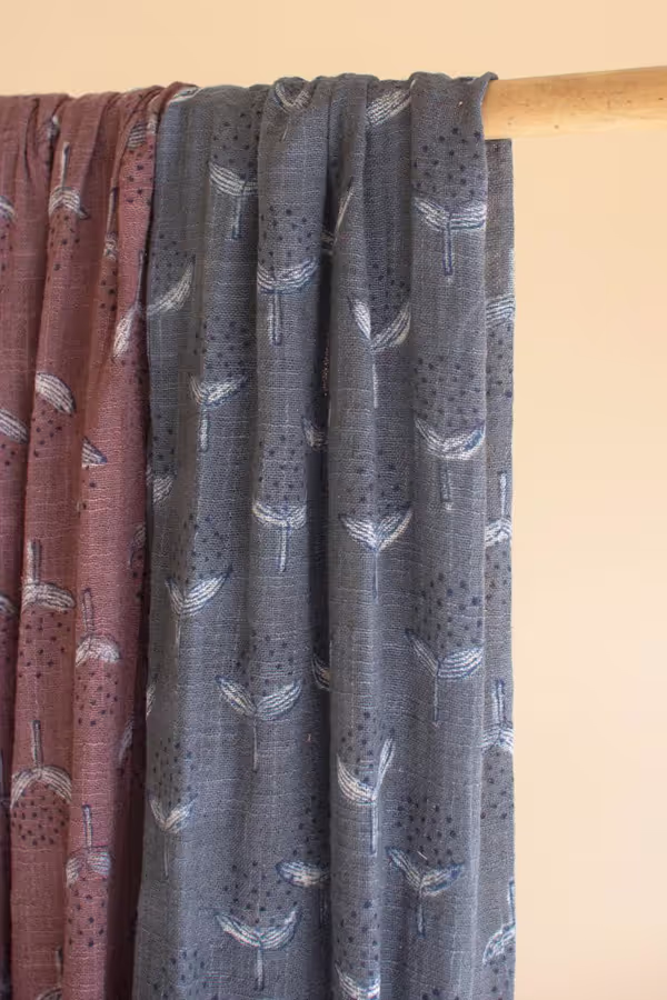 Set of 4 Block-Printed Scarves