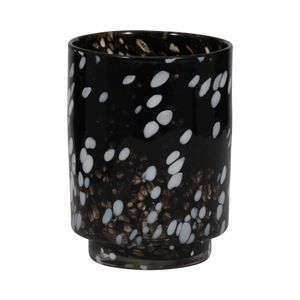 BAKERWOOD BLACK GLASS VASE 9 (IN) 1