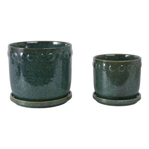 LINTONMORE SET OF 2 GREEN PLANTER 7 (IN) 5