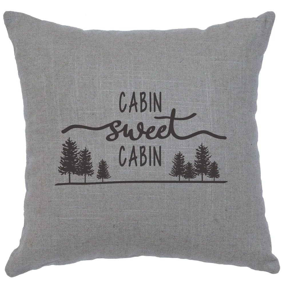 Image Pillow - Sweet Cabin - Linen Gray